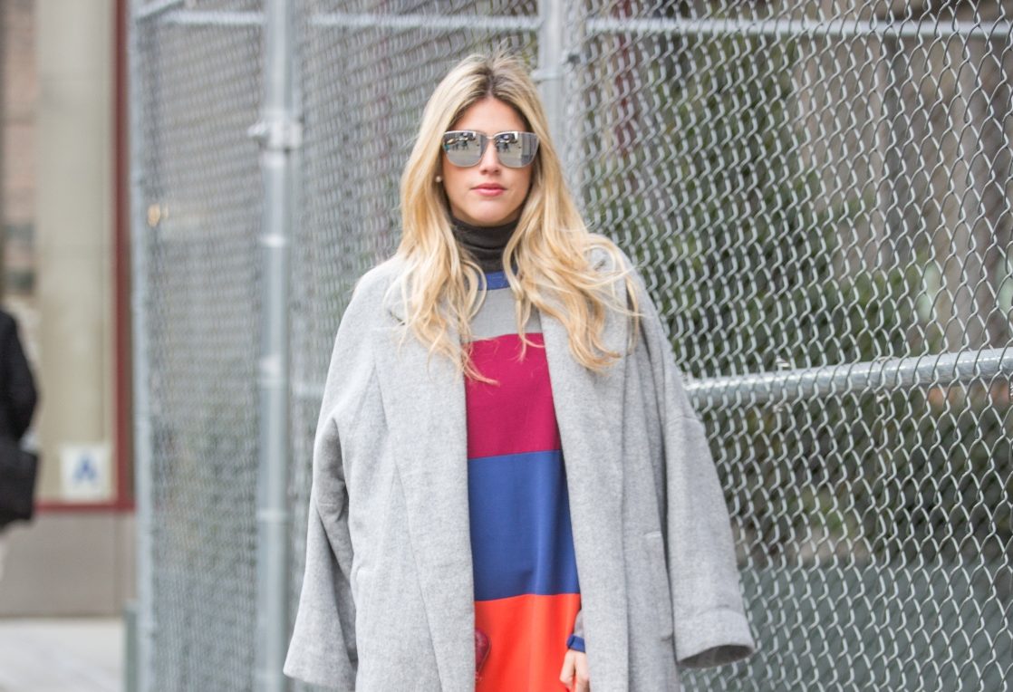 Color block and silver at BCBG